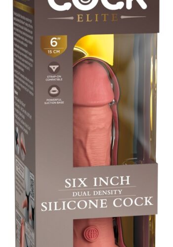 6" Dual Density Silicone Cock