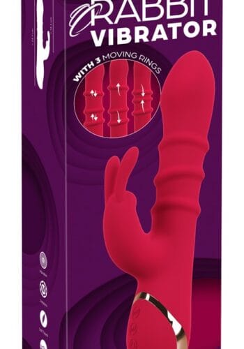 Rabbit Vibrator with 3 Moving Rings